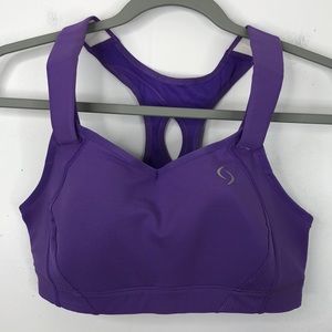 Brooks Juno Sports Bra Purple Racerback Running Supportive High Impact Women 34C
